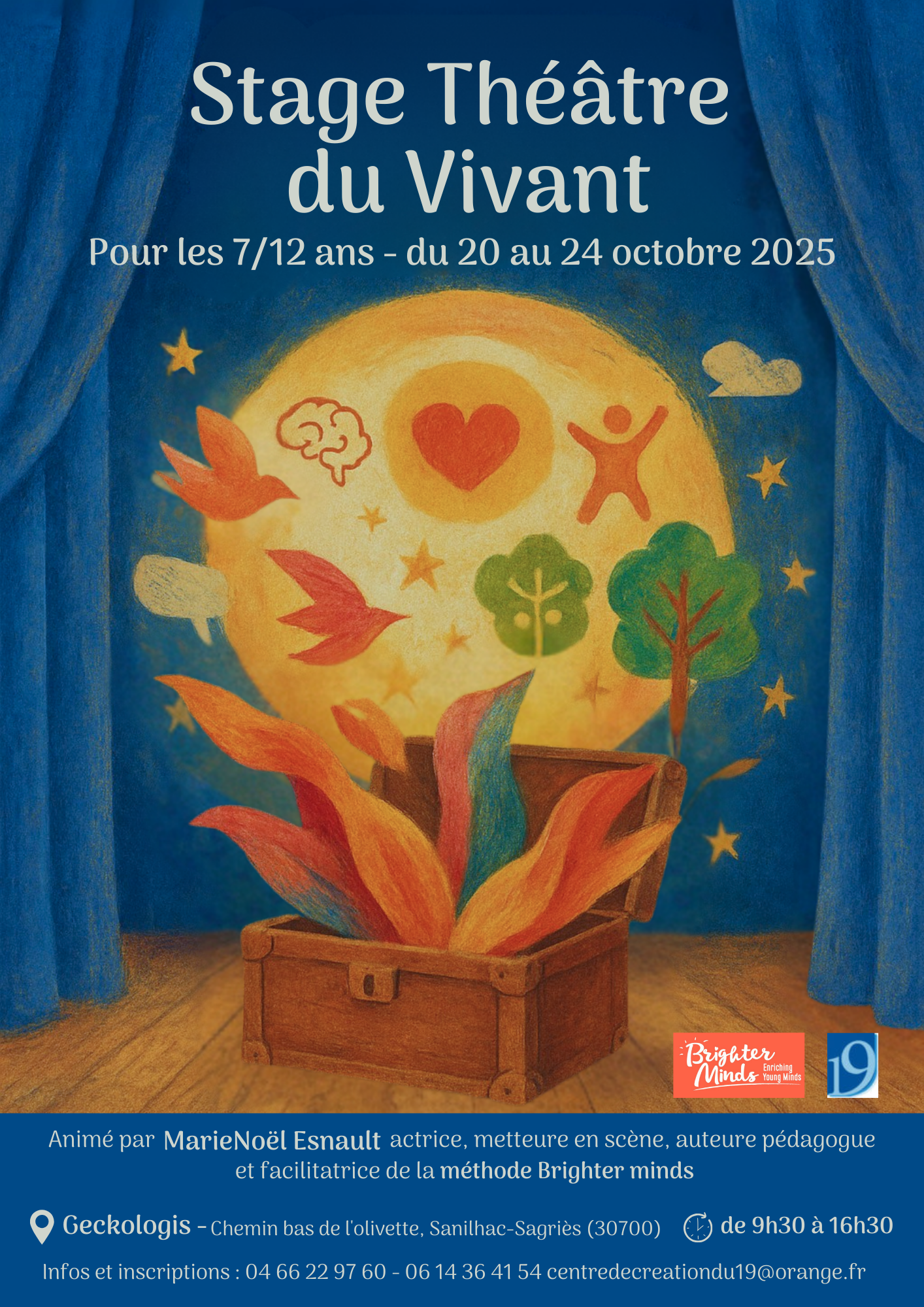Stage Théâtre du Vivant – 20 au 24 octobre 2025 – pour les 7/12 ans