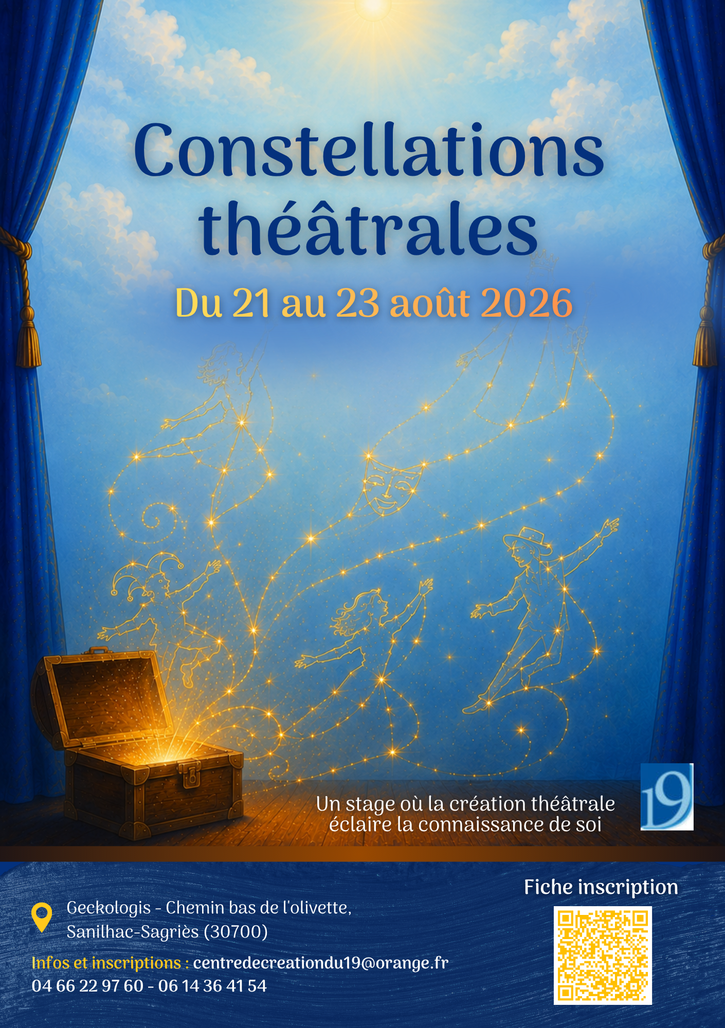 Stage adultes – Constellations théâtrales – 21 au 23 août 2026